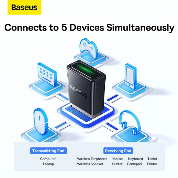 Acheter Adaptateur Bluetooth Baseus BA07 USB 5.3 à Abidjan – Dongle PC Sans Fil Original Livraison Rapide Côte d’Ivoire
