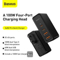 Chargeur rapide Baseus GaN2 Pro 100W – 4 ports USB-C + USB-A CCGAN2P-L01