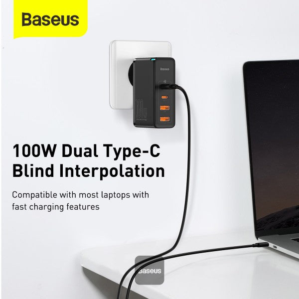 Chargeur rapide Baseus GaN2 Pro 100W – 4 ports USB-C + USB-A CCGAN2P-L01