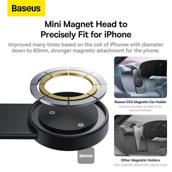 Support Magnétique Voiture Baseus PrimeTrip CO2 Air Original – Fixation Adhésive Ultra Stable | Disponible à Abidjan Livraison Rapide
