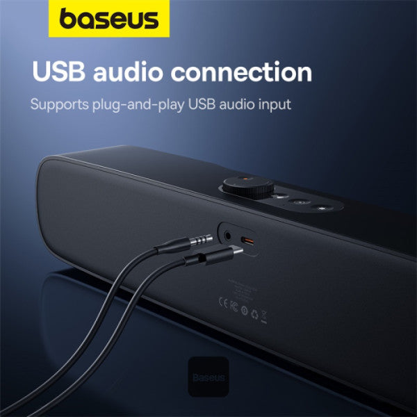 Barre de son Bluetooth de bureau Baseus AeQur Series DS10 - Noir A20054402111-01