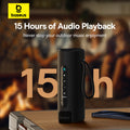 Enceinte Bluetooth Baseus AeQur Series VO20 avec éclairage RGB d'ambiance | Bluetooth 5.3, 15 h d'autonomie, son stéréo puissant de 15 W, basses profondes - Noir A20067900117-00