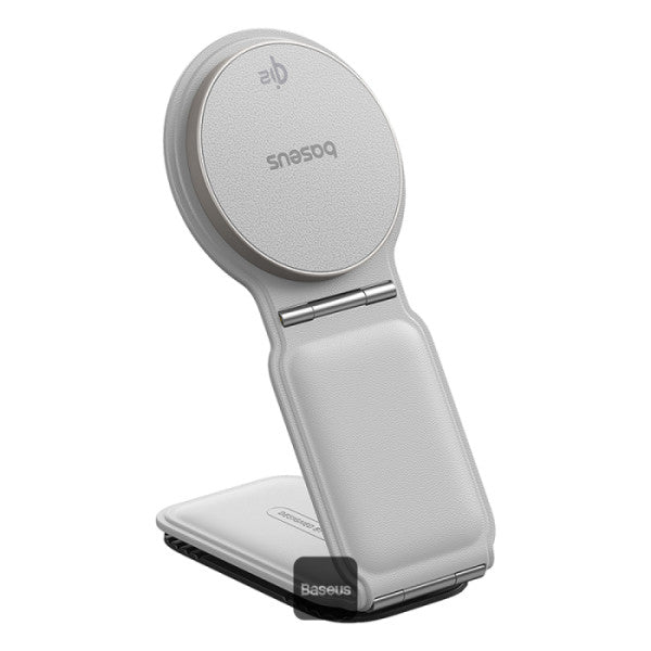 Support de téléphone de voiture Baseus C02 PrimeTrip Series Mega à charge magnétique sans fil avec chargeur sans fil Qi2 MagSafe 15 W - Fixation pour tableau de bord pliable et réglable à 360°