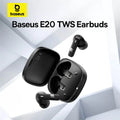 Baseus Écouteurs sans fil E20 avec 2 micros ENC, 33 heures de lecture – Noir-A00069700113-00