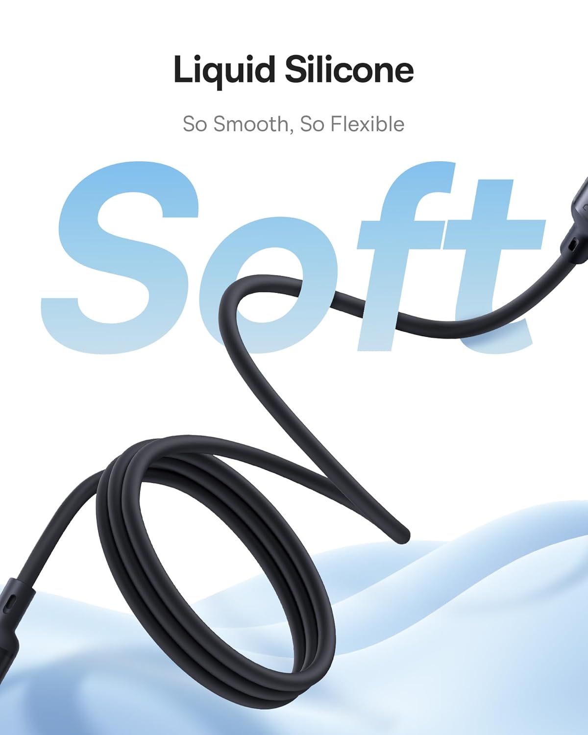 Câble magnétique USB-C Baseus PicoGo, 240 W, enroulé, compatible avec la charge rapide PD 5 A et QC 4.0, en silicone liquide, pour iPhone 16/15 Pro, Samsung Galaxy Pixel, iPad Pro et MacBook Air Noir