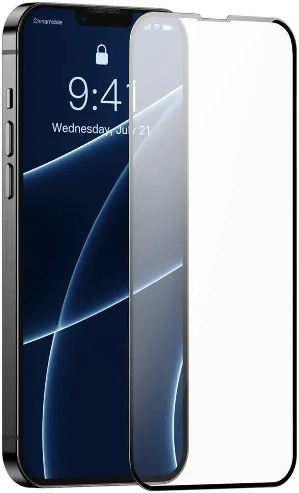 Protection d'écran intégrale Baseus 0,3 mm (FG TG) (2 pièces + cadre d'installation) pour iPhone 13 Mini Noir (SGQP010001)