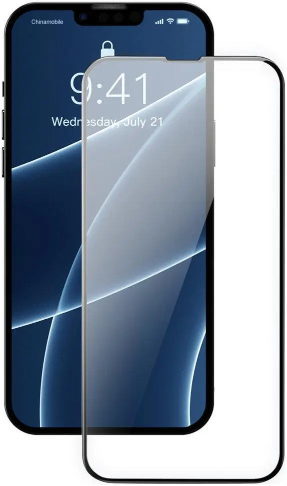 Protection d'écran intégrale Baseus 0,3 mm (FG TG) (2 pièces + cadre d'installation) pour iPhone 13 Mini Noir (SGQP010001)