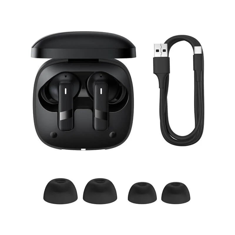 Baseus Écouteurs sans fil E20 avec 2 micros ENC, 33 heures de lecture – Noir-A00069700113-00