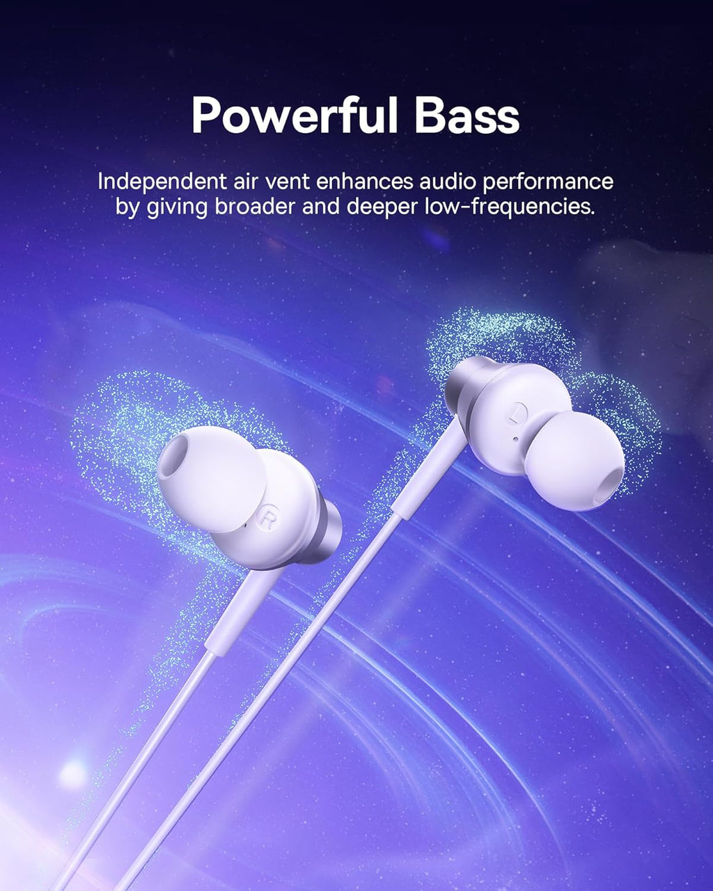 Écouteurs intra-auriculaires filaires Baseus Encok CZ11 Type-C avec micro - BLANC - A00164300213-Z1