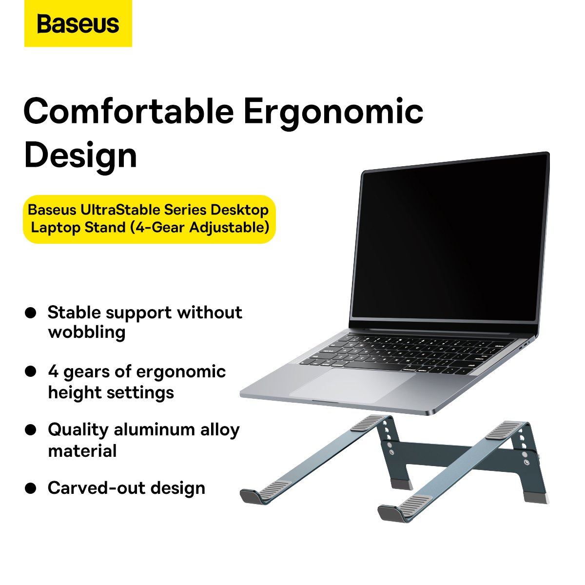 support-baseus-reglage-hauteur-angle-ergonomique