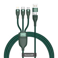 Câble de charge Baseus Flash Series Two For Three U+C vers M+L+C 100 W VERT