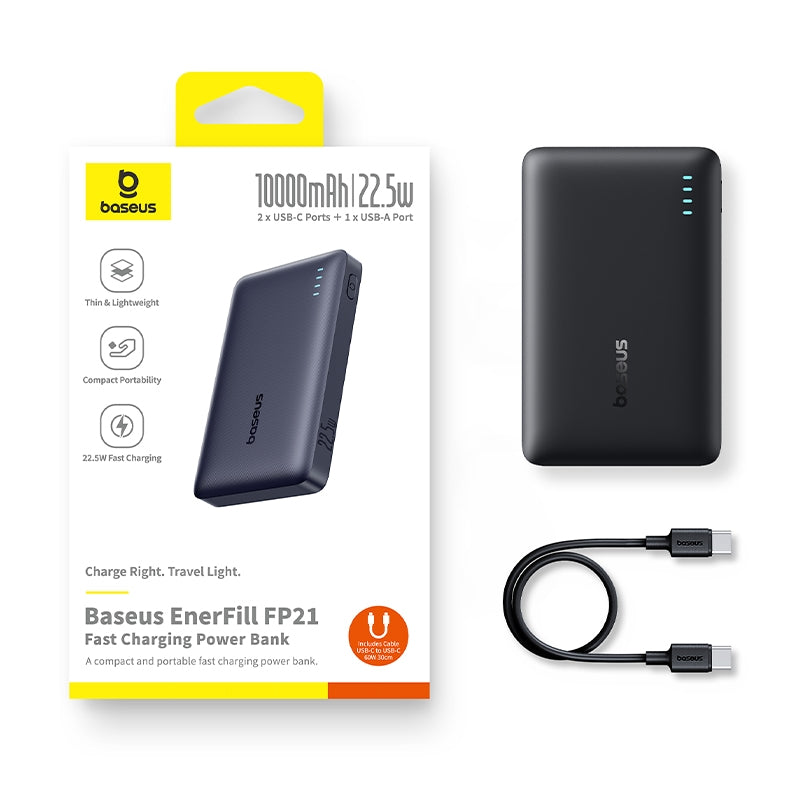 Batterie externe Baseus Enerfill FP21 à charge rapide 10 000 mAh 22,5 W