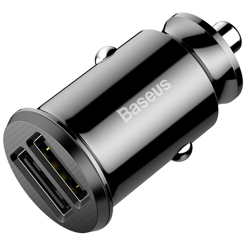 Chargeur de Voiture Double USB 3.1A Baseus Small Rice Grain (Noir)CCALL-ML01