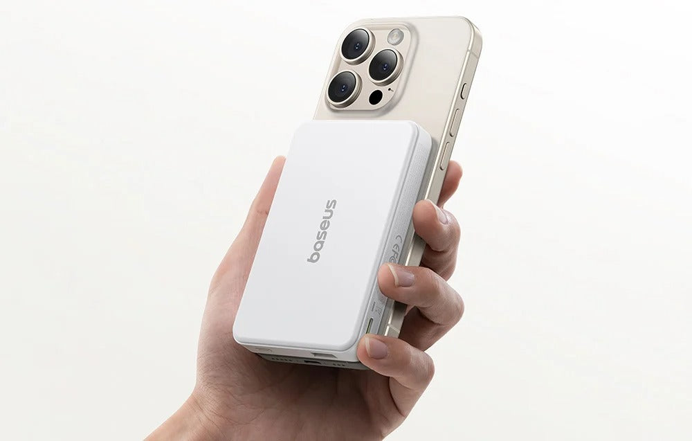 Batterie externe Baseus Airpow II 10 000 mAh avec Qi2 et MagSafe 22,5 W BLANC