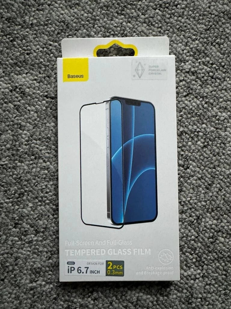 protection d'écran en verre trempé Baseus modèle pour iPhone 13 Pro Max de 6,7 pouces